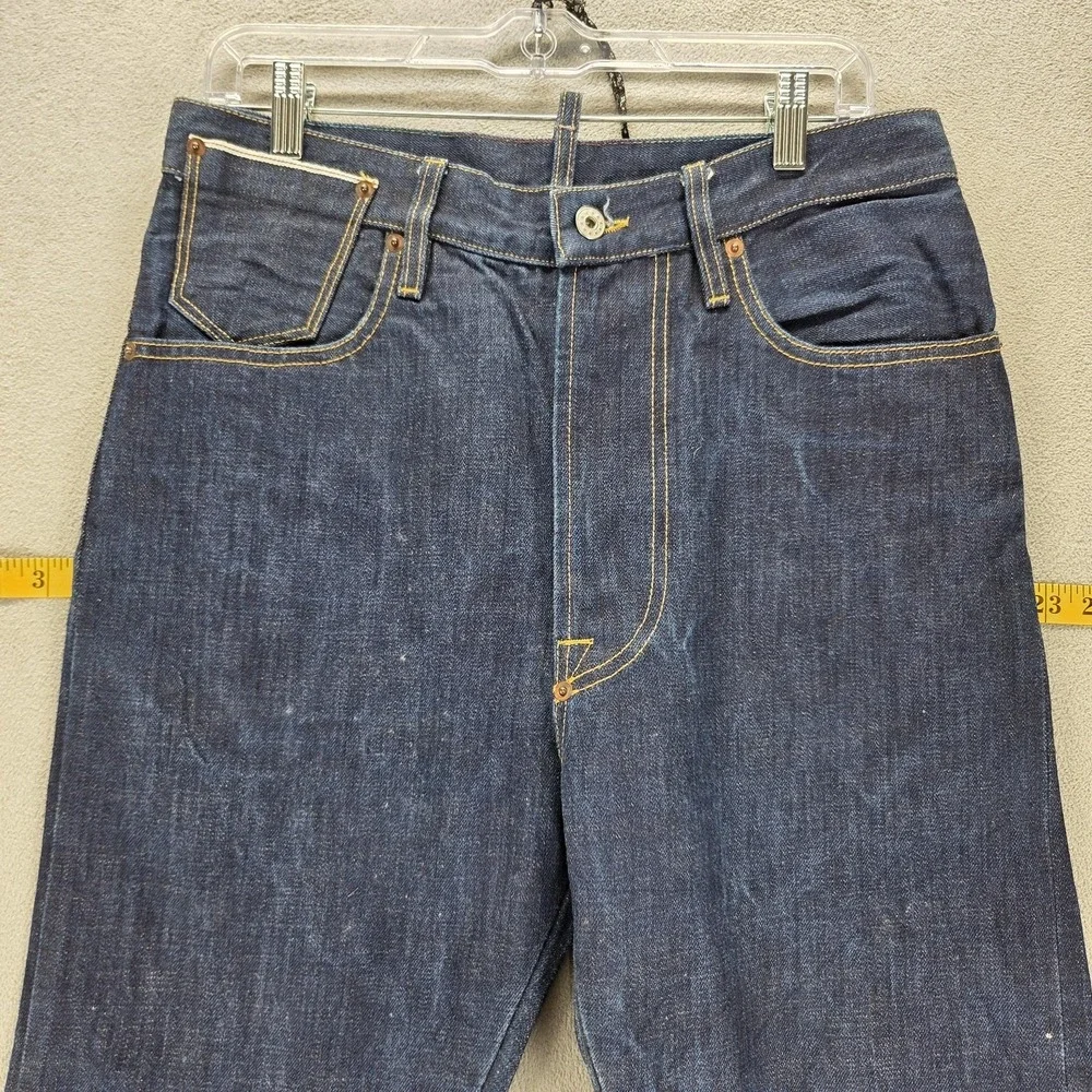 Maurizio Massimino Jeans Mens Blue Selvedge Made In Italy Raw Hem Fits 31x28